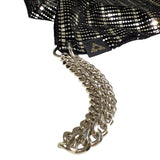 Black velvet square dot sparkle Hood