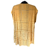 Yellow with black collar Greek burnout Vest