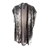 Silver velvet snakeskin Vest