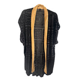 Black with gold collar Greek burnout Vest