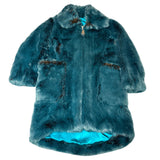 Teal French Fur Coat