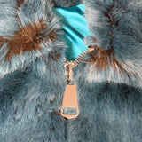 Teal French Fur Coat