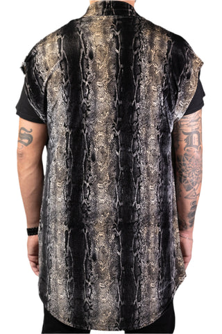 Black and Tan Snakeskin Vest